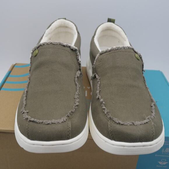 NEW Vionic Men\'s 8.5 Seaview Olive Canvas Shoes Slip-On  Arch Support